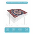 thumbnail image 5 of Quilts Queen Size, Red Navy Blue Boho Soft Comforter Bedding Set for Bed, Vintage Ethnic Geometric Lightweight Quilted Bedspread with Pillow Cover(2 Pieces) for All Season, 90x96 Inch, 5 of 6