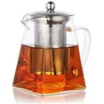 thumbnail image 1 of Yayug 500ml Square Borosilicate Glass Teapot with Infuser, Clear, 1 of 7
