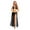Black A, variant on YiZYiF Women's Belly Dance Costume Halter Crop Top with Sequin Tassel Split Mesh Long Skirt 2Pcs Set Red A M