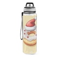 thumbnail image 2 of Christmas Cute Doughnut Transparent Sports Water Bottle with Straw BPA Free Tritan 32oz for Gym Camping, 2 of 7