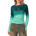 thumbnail image 1 of SUNSIOM T-Shirts Basiques Ajustés Décontractés pour Femmes Printemps Automne Manches Longues Col Rond Streetwear, 1 of 9