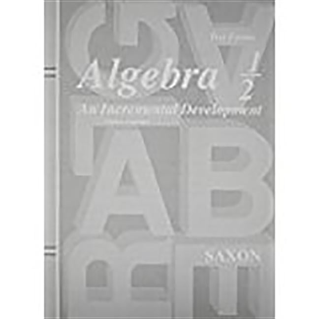 Saxon Algebra 1/2 Homeschool Extra Tests Forms Grade 8 3rd Edition