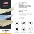 thumbnail image 2 of full size premium mattress pad protector - waterproof & hypoallergenic cover - vinyl free, terry cotton topper - by calmnitetm, 2 of 6