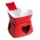 thumbnail image 1 of Sizikato - Juego de fondue de chocolate de porcelana roja en forma de coraz&oacute;n, 10 onzas, 1 of 7