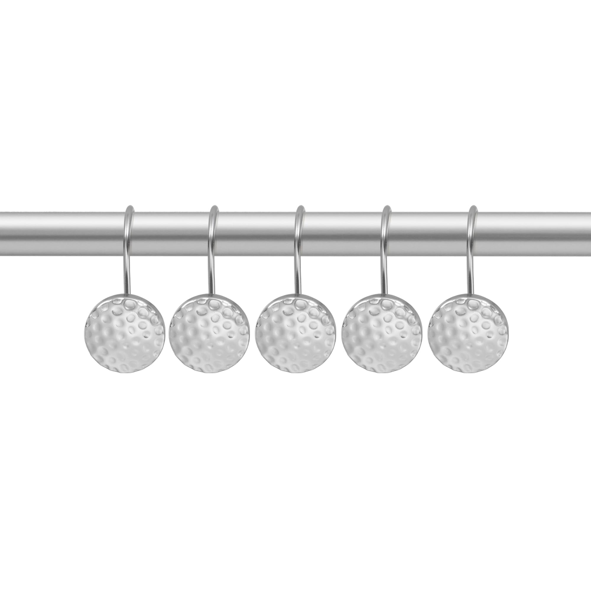 Utopia Alley Shower Rings Hooks, Shower Curtain Rings Hooks for Bathroom, Rust Resistant Shower Curtain Hooks Rings, Set of 12, Chrome