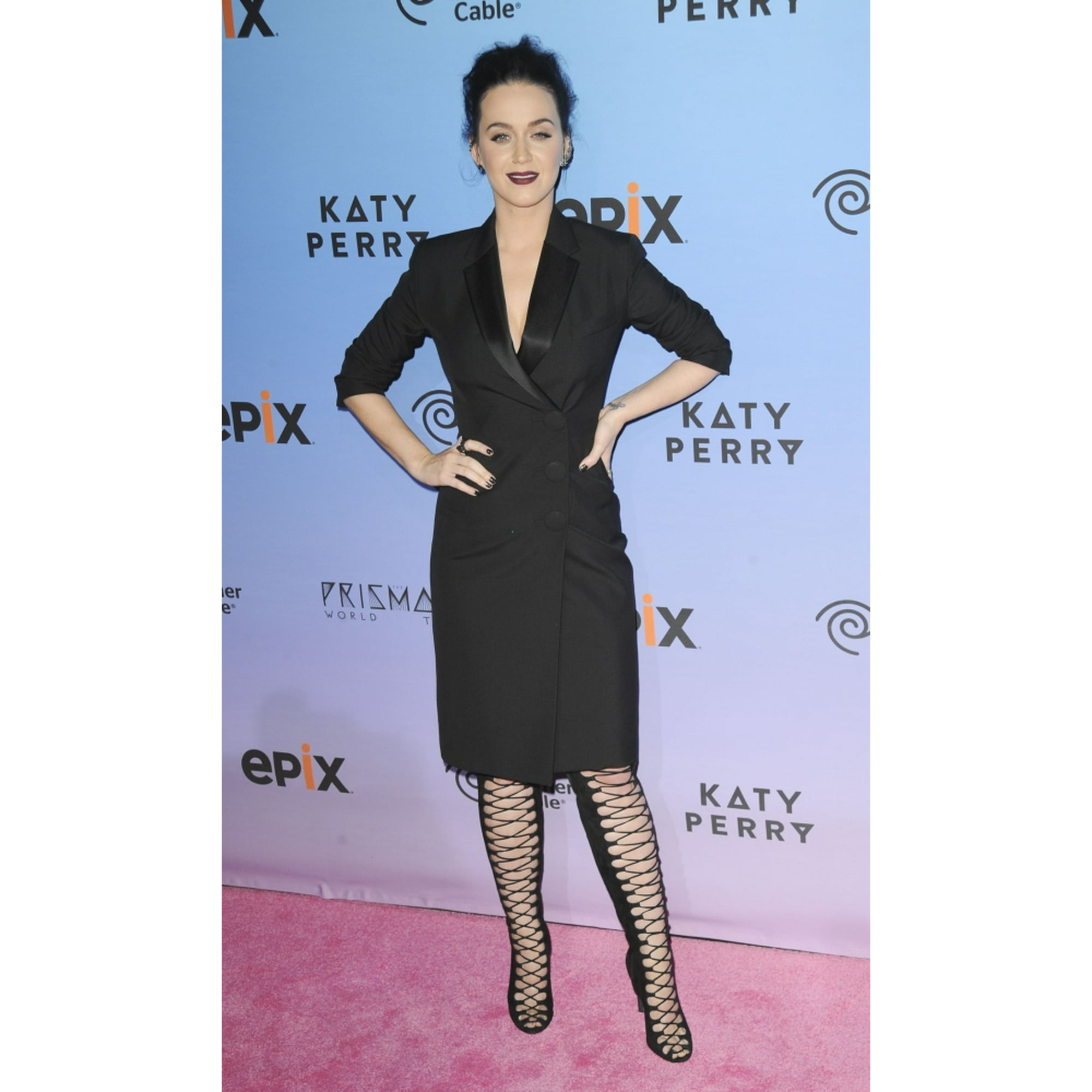 Katy Perry (Wearing A Balenciaga Dress And Giambattista Valli