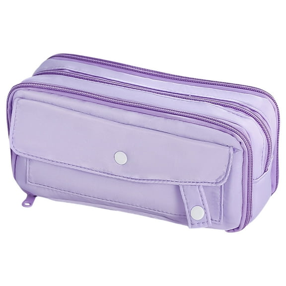 PiGOGI S-chool Supplies Elementary High S-chool Pencil Case for Middle S-chool Accessories Transparent Durable Stationery Box with Large Capacity