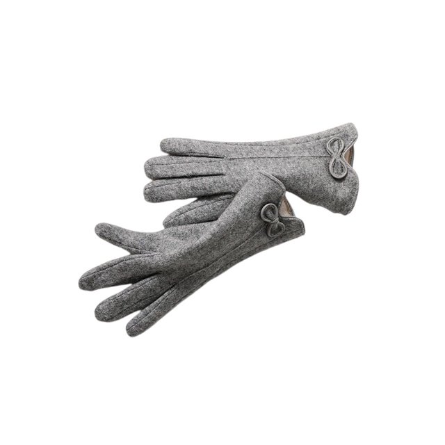 Guardurnaity Guantes gruesos para pantalla táctil para mujer, manoplas de moda con lazo y dedos completos, calentador de manos para exteriores, Type3 NO3