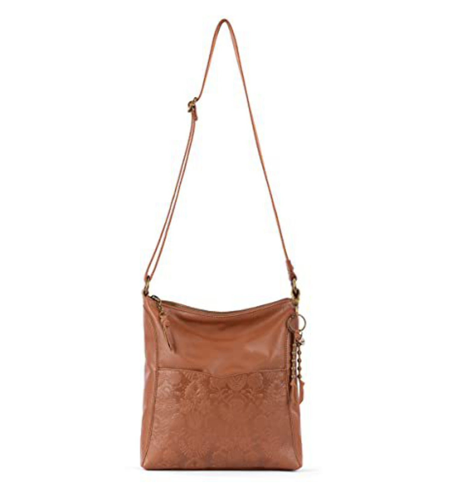 The SAK Black Leather Shoulder Bag Purse,adjustable Strap, Multi pocket |  eBay