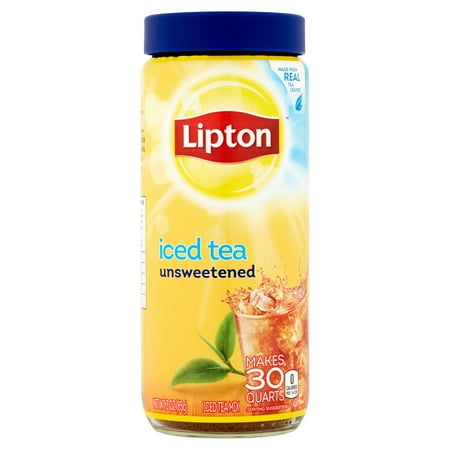 (3 Pack) Lipton Unsweetened Black Iced Tea Mix, 30