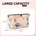 thumbnail image 4 of Toiletry Bag, Cute Ink Drawn Elephants Leather Waterproof Travel Makeup Cosmetic Bag Organizer, Large Capacity Toiletry Bag for Travel Size Toiletries, Skin Care Bag for Women, 4 of 8