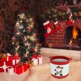thumbnail image 4 of TOPRenddon Christmas Basket with Snowman Doll, Christmas Gifts Basket Empty, Christmas Woven Cotton Rope Basket with Handles, Christmas Decor Santa Claus Basket for Baby Toys, Red, 4 of 6