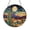 Stained Glass 9.84 Inch, variant on Moonlit Desert Cactus Scene Stained Glass Style Window Decor, Rustic Southwest Hanging Art Panel