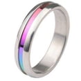 thumbnail image 2 of Pride Shack - Rainbow Anodized Plain Ring - LGBT Lesbian Gay Pride Ring Steel, 2 of 2