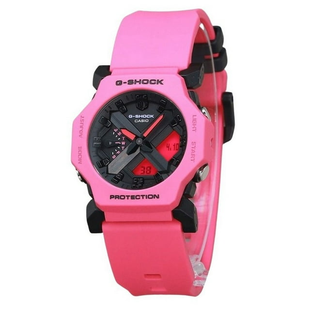 Casio Reloj G-Shock Analógico-digital con Correa de Resina Morada, Esfera Negra, Movimiento de Cuarzo GA-2300-4A, Resistente Al Agua hasta 200 M.
