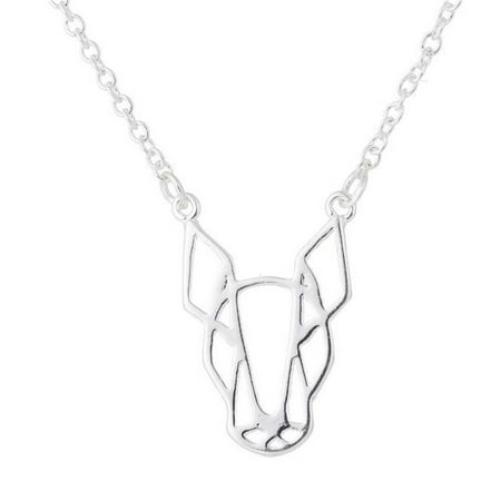 

Gyedtr Personalized Hollow Out Stainless Steel Small Animal Pendant Necklace
