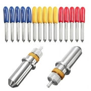 SENRISE Cutting Plotter Holder 30°/ 45°/ 60° Cutter Blades Tungsten Steel Cutting Tool for Roland Plotter Blue Red Yellow