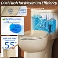 thumbnail image 5 of SUNRINX 12" Rough-In One-Piece Toilet, ADA 17" Height, Dual Flush 1.1/1.6 GPF, Rimless - Beige/Kahki, 5 of 10