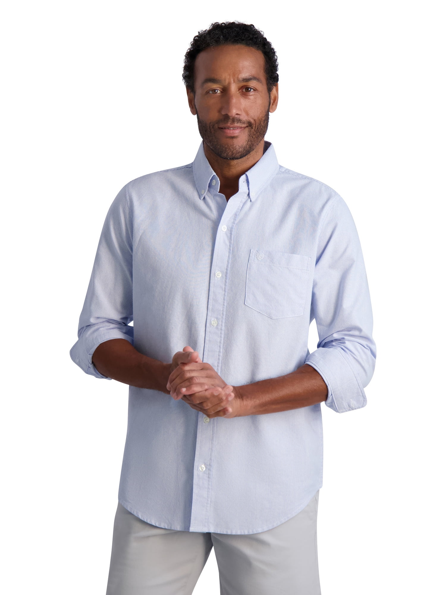 Monumentaal vanavond alliantie Chaps Men's Long Sleeve Oxford Button-Up Shirt, Sizes XS - 4XB - Walmart.com