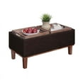 thumbnail image 2 of Convenience Concepts Designs4Comfort Brentwood Storage Ottoman, Mocha Faux Fabric/Brown, 2 of 8