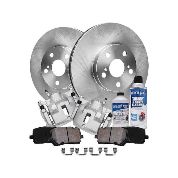 Front Brake Pad Rotor and Caliper Set - Compatible with 2003 - 2008 Toyota Corolla 2004 2005 2006 2007