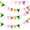 Pink and Green, variant on Pre-Strung Burlap Pennant Banners, 39Ft Pink Fabric Triangle Flag Bunting, 36Pcs Pennant Banner Flags Garland for Mother's Day, Birthday, Wedding, Holiday Party Decorations
