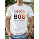 thumbnail image 1 of [Camiseta gráfica 90% Bob] Camiseta gráfica suave 90% Bob - Camiseta de manga corta con cuello redondo para hombre, 1 of 6