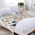 thumbnail image 3 of Vibrant Geometric Pattern Flannel Blanket - Soft Cozy and Warm for Sofa Travel Bed and Chair - Perfect for Modern Decor, 3 of 7