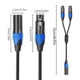 thumbnail image 2 of 50cm Professional Y-Splitter 3Pin Balanced Microphone Cable Male to Female Y Type Adapters Cord M to Two F Wire, 2 of 8