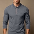 thumbnail image 6 of Kalauyu Long Sleeve Business Shirts for Men Print Turn Down Collar with Button Up Blouse Summer Casual Golf Tops, 6 of 7