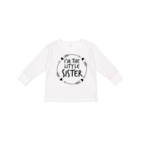 Inktastic I'm the Little Sister Girls Long Sleeve Toddler T-Shirt