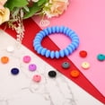 thumbnail image 3 of Uxcell 12mm Silicone Beads,100 PCS Silicone Beads Bulk Abacus Spacer Bead Lentil Focal Cute for Pens Keychain Bracelets Necklace Jewelry Making,Dark Pink, 3 of 6