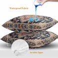 thumbnail image 4 of Throw Pillow Covers 18x18 Inch Set of 2, Vintage Boho Waterproof Outdoor Pillow Covers, Middle Century Western Geometric Abstract Art Decorative Cushion Pillowcases for Couch, Sofa, Bed, Patio, 4 of 9