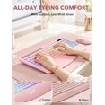 thumbnail image 4 of Wireless Keyboard and Mouse Combo, Rechargeable 4000mAh, RGB Backlit, Full Size Keyboard with Wrist Rest & Phone Holder, Quiet 2.4GHz Wireless, USB-A/C for Windows – Pink, 4 of 9