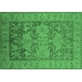 thumbnail image 1 of Ahgly Company Indoor Rectangle Oriental Emerald Green Industrial Area Rugs, 2' x 5', 1 of 4
