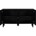 thumbnail image 6 of Wavy Patterned Four-Door Sideboard | For Primary Living Areas at Home | Balanced Look with Metal and Wood, 6 of 6