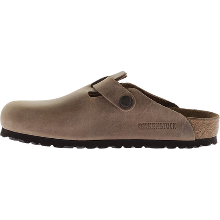 Birkenstock Boston Oiled Leather Shoes with Contoured Cork Footbed and EVA  Sole