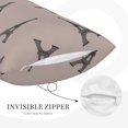 thumbnail image 2 of Plush Throw Pillow Covers, black Eiffel Tower Pillow Cases with Invisible Zipper, Breathable Microfiber Pillow Cases Standard Size for Sleeping Bedroom Sofa Living Room 20x30, 2 of 5