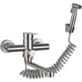thumbnail image 1 of Grifo de cocina de acero inoxidable sin plomo de estilo rústico con pistola rociadora, burbujeador que ahorra agua que garantiza una limpieza eficiente mientras que las válvulas de cerámica ofrecen, 1 of 5