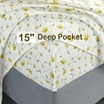 thumbnail image 4 of Softan Queen Sheet Set Yellow Floral Bed Sheets Queen Printed Sheets - 4 Piece, 4 of 7