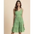 thumbnail image 2 of Moomaya, Knee Length Cotton Dress, Tiered, Casual Cute Summer Dress, 2 of 8