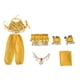 thumbnail image 5 of Conjunto de disfraces de danza del vientre para niños, conjunto de disfraz de danza del vientre con top y pantalones halter, lentejuelas 140cm, 5 of 9