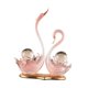 thumbnail image 2 of 2 estatuas de cisne para decoración de sala de estar, colección de adornos de cerámica para amantes de la decoración. Rosa, 2 of 9