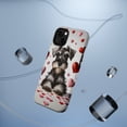 thumbnail image 5 of DistinctInk Tough Case for Apple iPhone 13 MINI (5.4" Screen), Compatible with MagSafe Charging - Valentine's Day Standard Schnauzer Puppy, 5 of 6