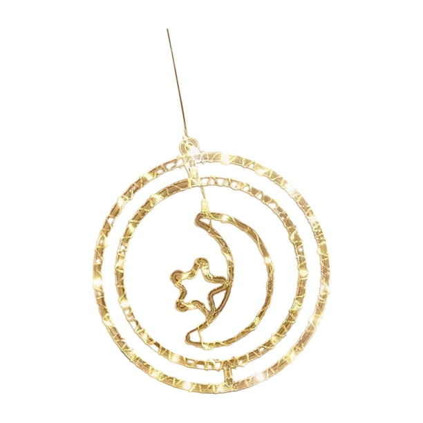 Decoración navideña, cadena de luces LED para aniversarios, fiestas, bodas. luna y estrella