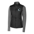 thumbnail image 2 of Women's-Cutter & Buck  Black Minnesota United FC Stealth Hybrid Quilted Full-Zip Windbreaker Jacket, 2 of 3