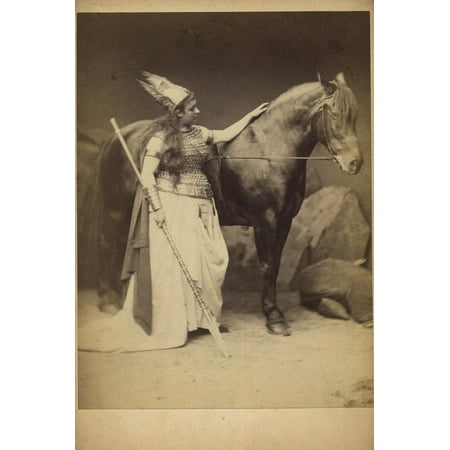 Amalie Materna (1844-1918) as Brünnhilde in Opera Der Ring des Nibelungen by R. Wagner, 1876 Print Wall