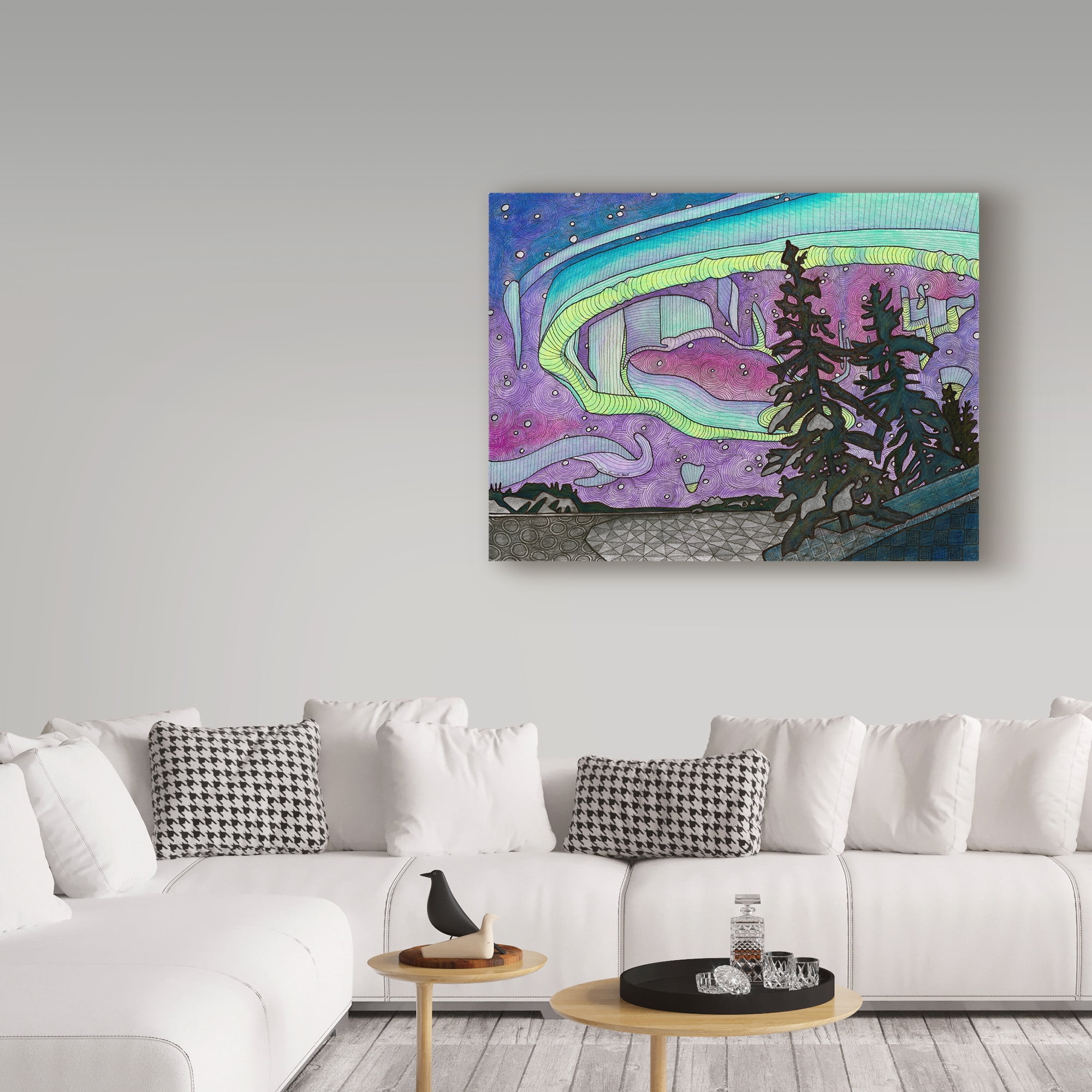 Trademark Fine Art 'The Northern Lights Background' Canvas Art by Amy Frank