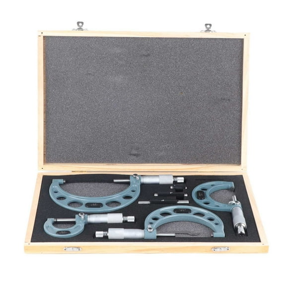 Micrometer Caliper,4Pcs 0‑4in Imperial Micrometer Micrometer Measurement Tool Imperial Micrometer Built to Last