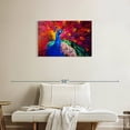 thumbnail image 2 of Elephant Stock Blue Peacock Wall Art - Horizontal Canvas Wall Art - Living Room Wall Decor - Animal Canvas - Red And Orange Decor - 30" x 20", 2 of 8